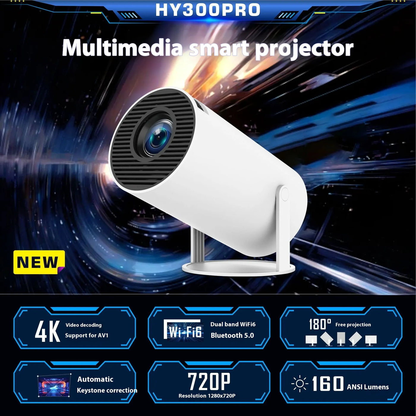 HY300 Pro Projector Home Theater