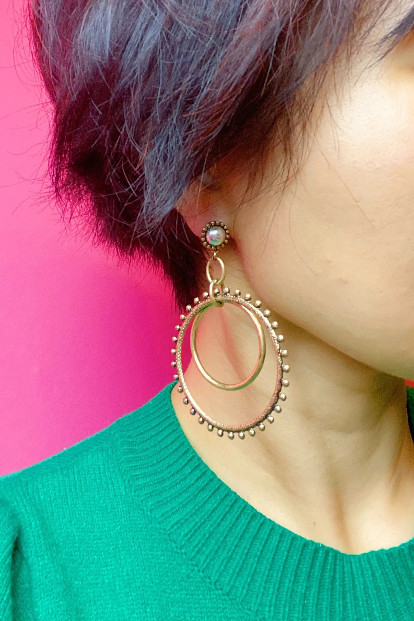 Double The Fun Hoop Earrings