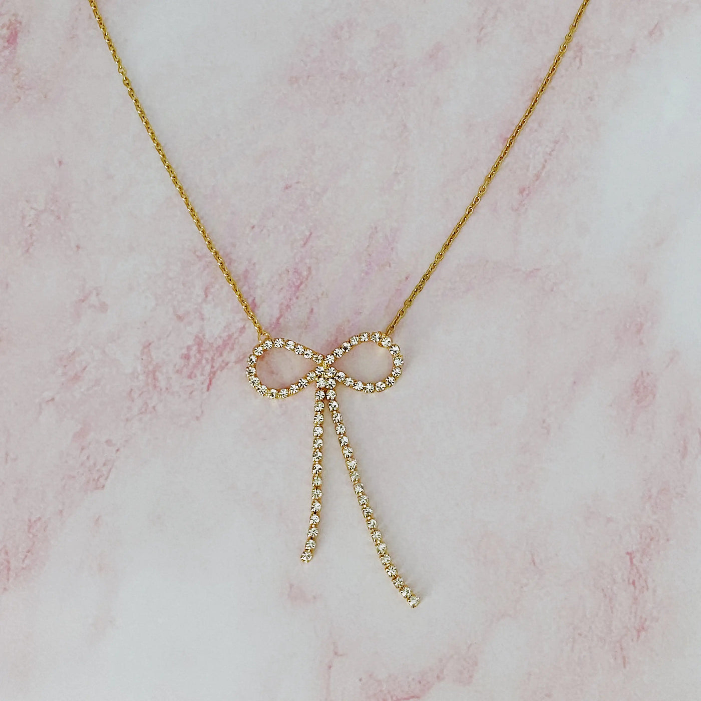 Adorable Shine Bow Necklace