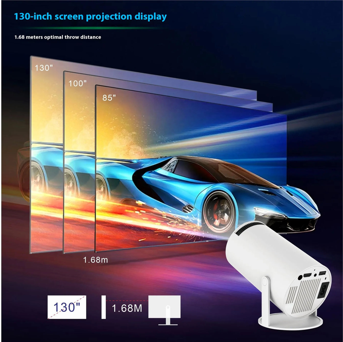 HY300 Pro Projector Home Theater