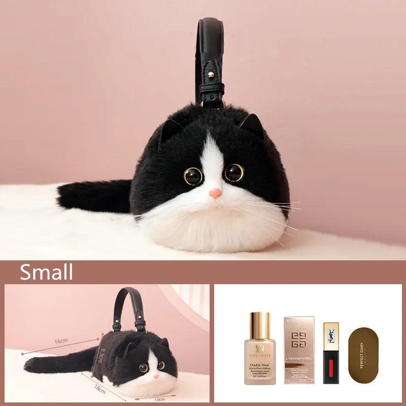 Women's Cute Handmade Cat Doll Bag