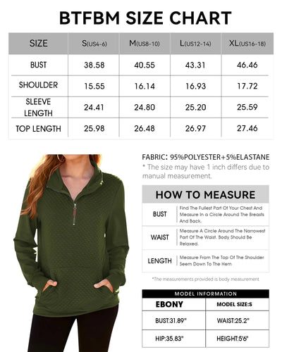 Women's Quilted Pattern Long Sleeve Pullover