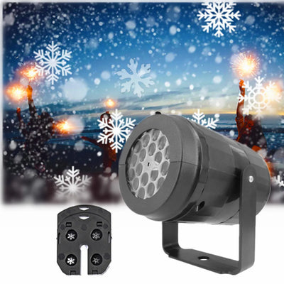 Snowflake LED Projector Light – Rotating Xmas Pattern for Outdoor Holiday Decor