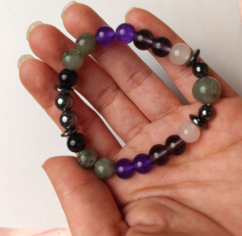 8mm Beaded Gemstone  Bracelet