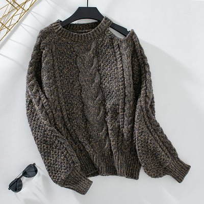 Women's New Fashion Personality Twist Knit Sweater