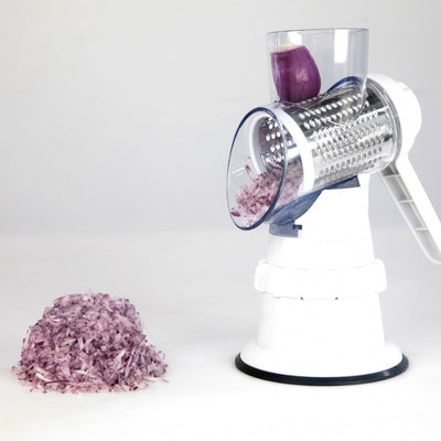 3-in-1 Vegetable Slicer, Grater, Cutter, Round Chopper, Mandolin Shredder