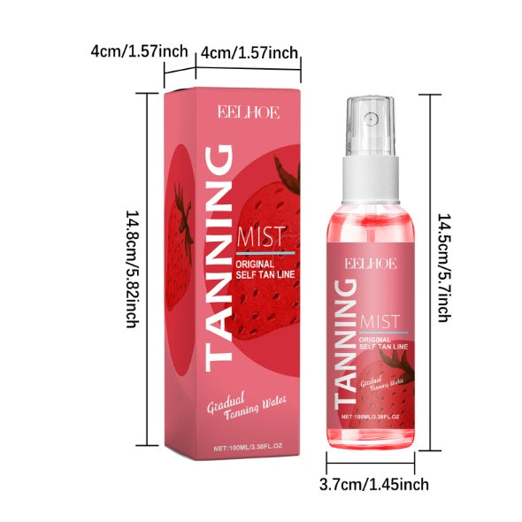 Strawberry Tanning Mist Spray and Moisturizing Skincare