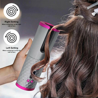 Electric LCD Display Automatic Rotating Cordless Hair Curler