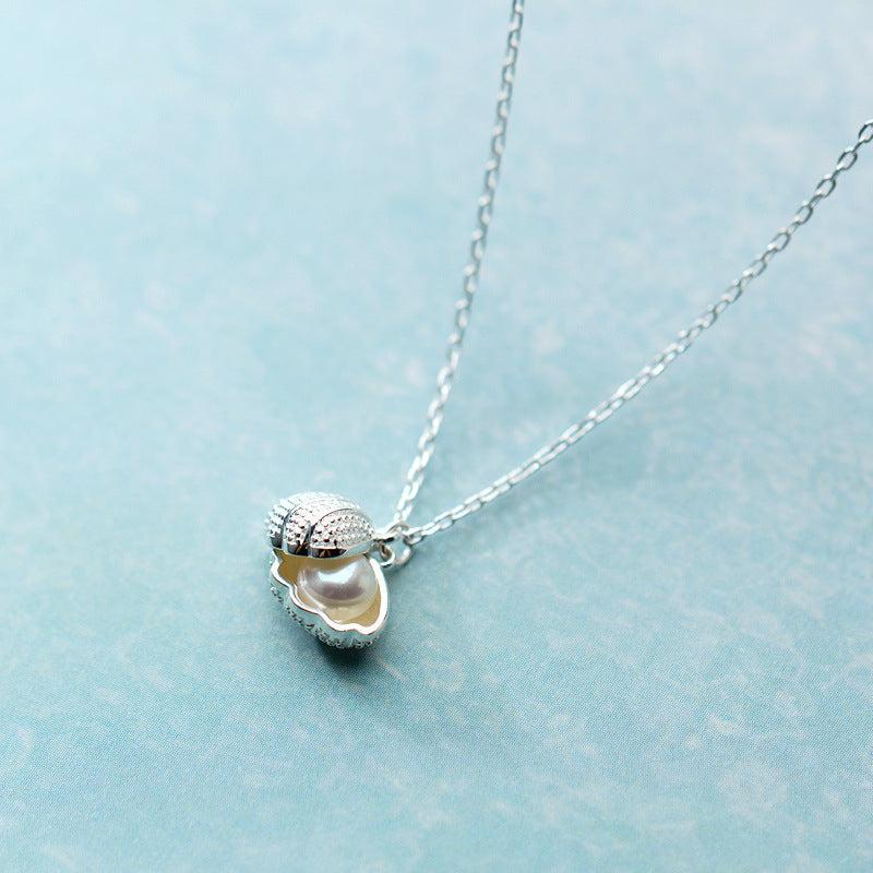 Personalized Silver Shell Necklace