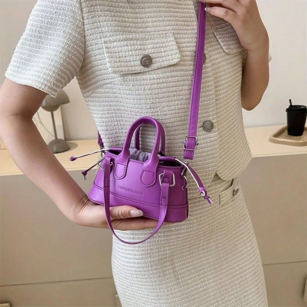 Cute Purse Mini Crossbody Bag, Top Handle Clutch Handbag