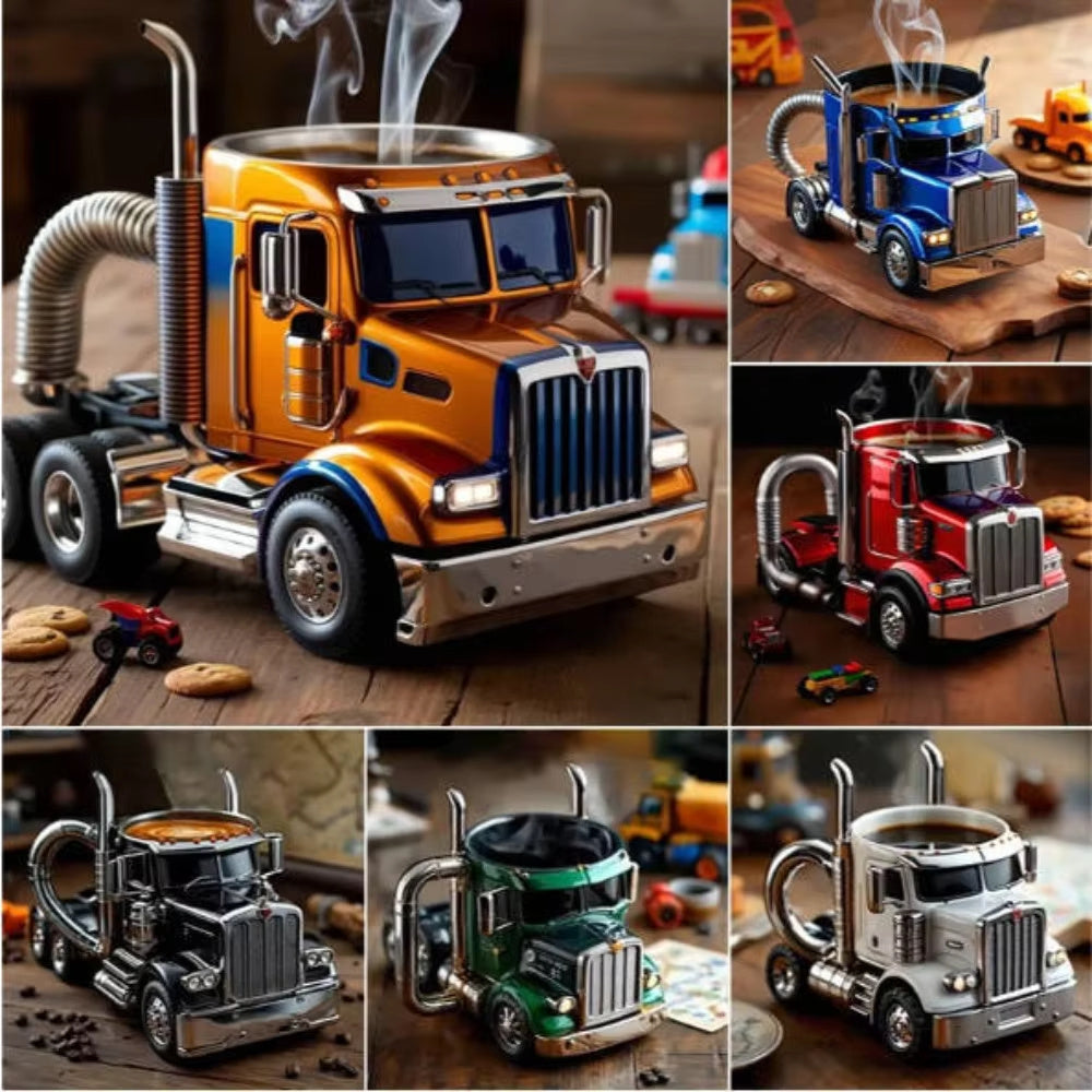 Durable Handcrafted Coffee Cup Semi-trailer Truck