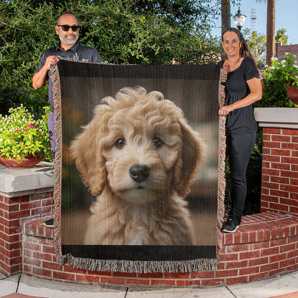 Portrait Photo Woven Blanket