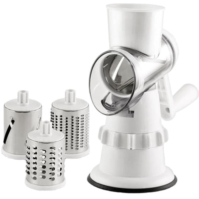 3-in-1 Vegetable Slicer, Grater, Cutter, Round Chopper, Mandolin Shredder