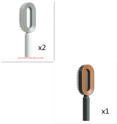 Self Cleaning Hair Brush For Women One-key Cleaning