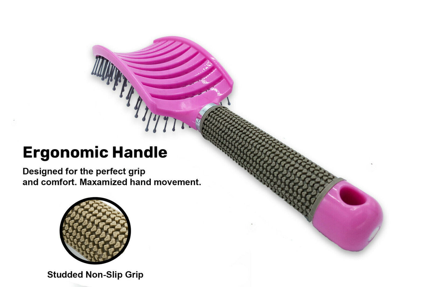 Scalp Massage Anti Static Curved Vented Styling Detangling Hair Brush