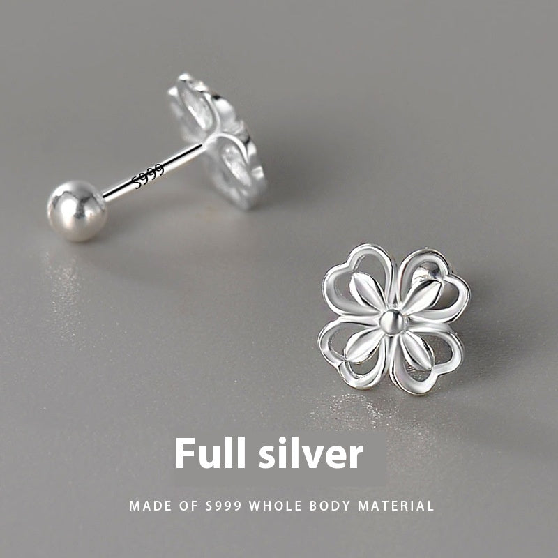 Sterling Silver Sweet Flowers Stud Earrings