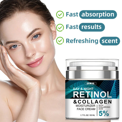 Advanced Retinol Collagen Cream for Face, Hyaluronic Acid Anti-Aging Cream, Anti Wrinkle