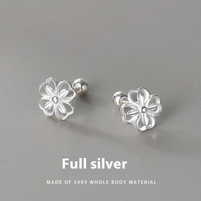 Sterling Silver Sweet Flowers Stud Earrings