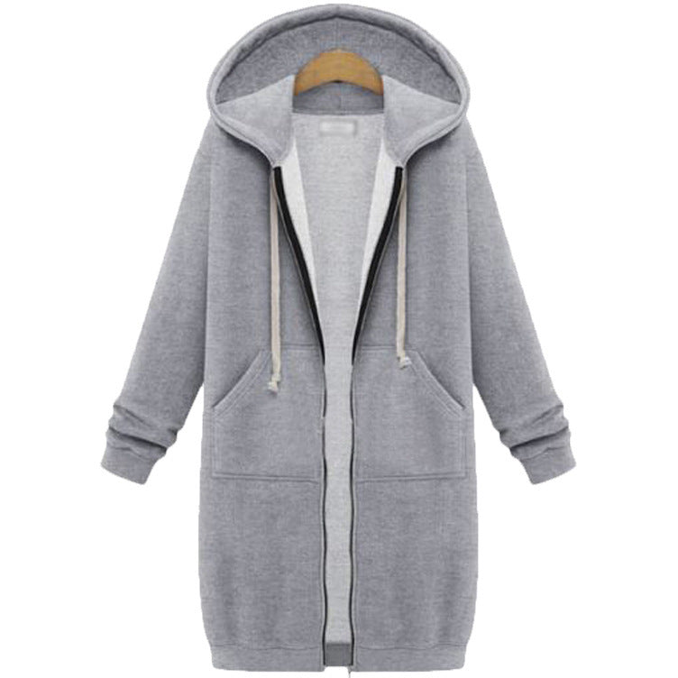 Hooded Long Sleeve Fleece Sweater