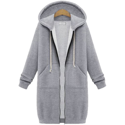 Hooded Long Sleeve Fleece Sweater