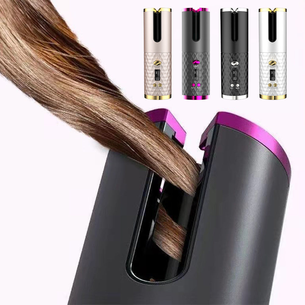 Electric LCD Display Automatic Rotating Cordless Hair Curler