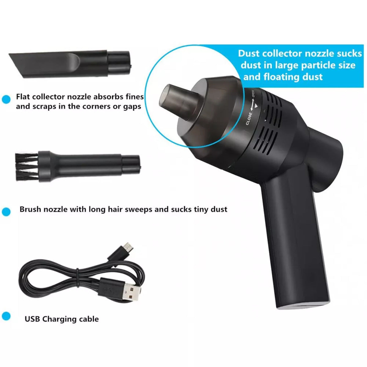 Portable Cordless Electric Air Duster for PC Keyboard