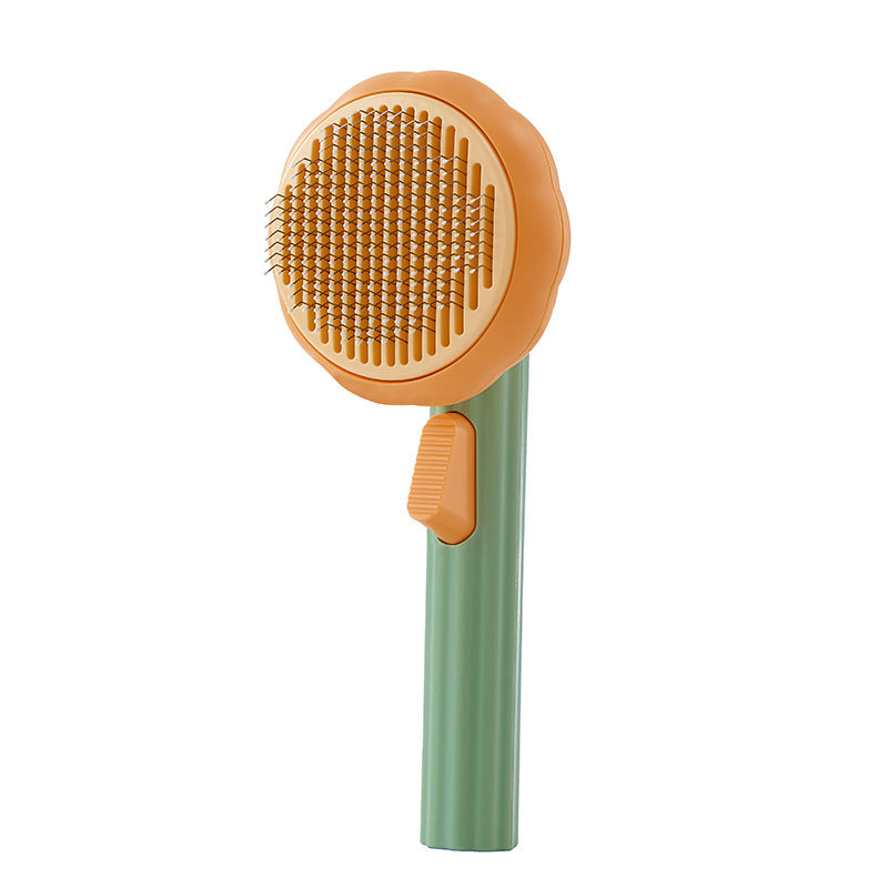 New Pet Cat Brush, Hand-held Steel Wire, Self-cleaning Comb Looper for Hair Removal