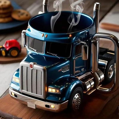 Durable Handcrafted Coffee Cup Semi-trailer Truck