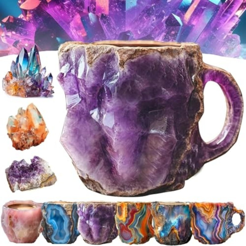 400ml Resin Mineral Crystal Coffee Mug with Handle