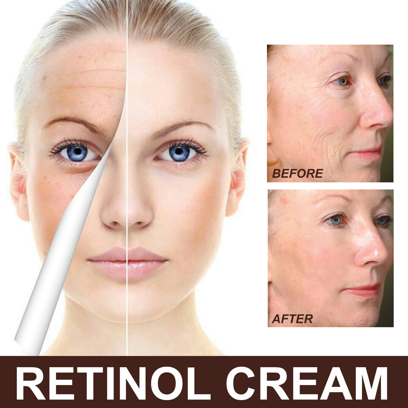 Retinol Cream, Anti-Aging Firming Brightening Moisturizing Facial Skin Care Cream