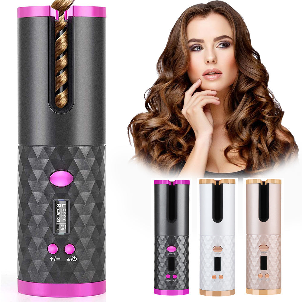 Rechargeable Automatic Hair Curler and Wave Styler