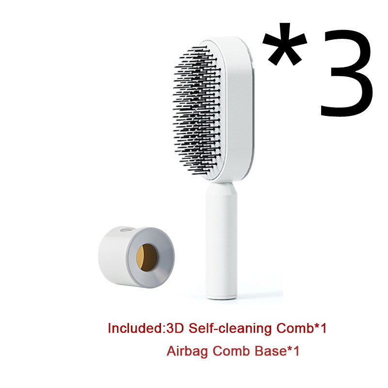 Self Cleaning Hair Brush For Women One-key Cleaning