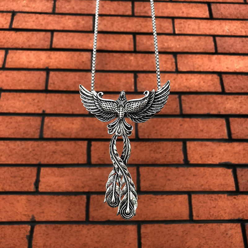 Big Phoenix Pendant Necklace