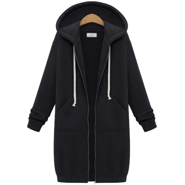 Hooded Long Sleeve Fleece Sweater