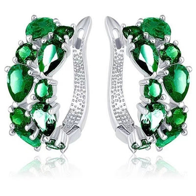 Diamond Crystal Zircon Ear Clip Luxury Earrings