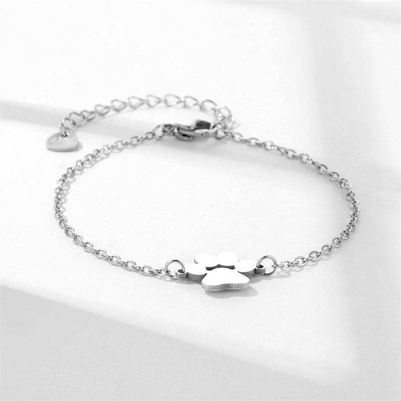 Stainless Steel Dog's Paw Bracelet