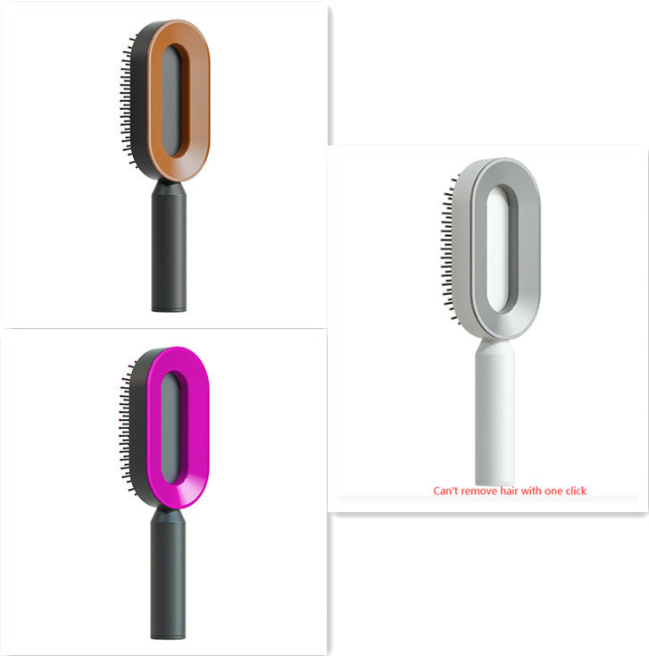 Self Cleaning Hair Brush For Women One-key Cleaning