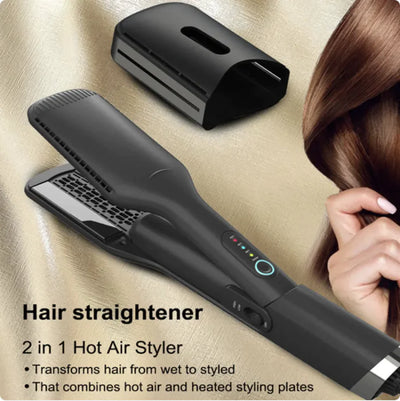 Hot Air Hair Straightener Brush for Home and Salon Styling