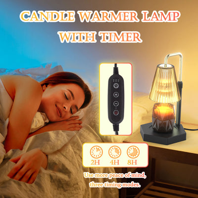 Candle Warmer Lamp Dimmable and Timer, Adjustable for Jar Scented Candles