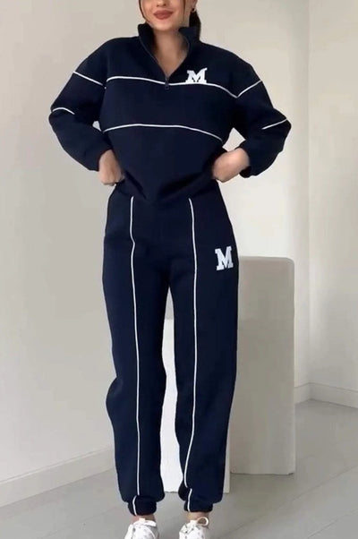 Women's Sweater Letter Long Sleeve Sports Suit