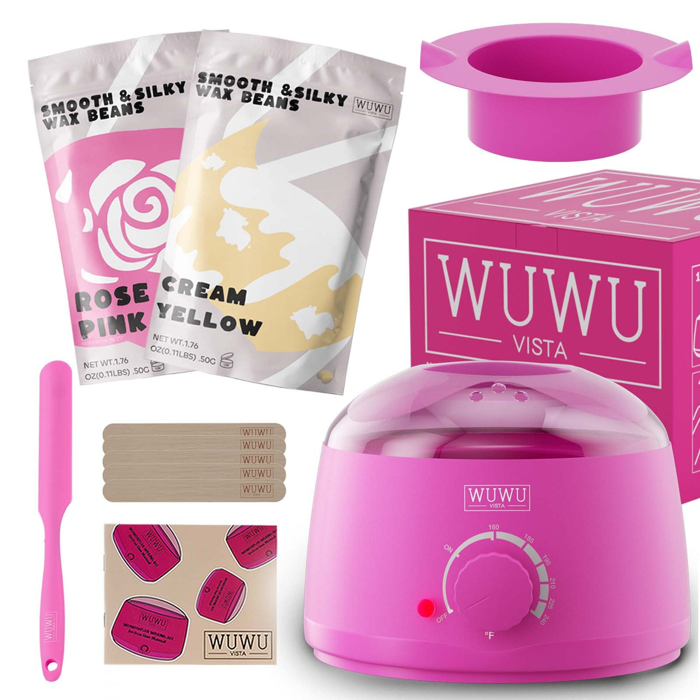 Hair Removal Wax Kit with Wax Melt Warmer Waxing Beads