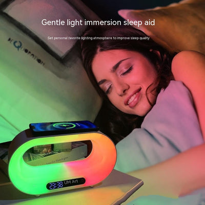 Multi-function 3-in-1 LED Night Light, App Control, Atmosphere Desk Lamp, Smart Wireless Alarm Clock