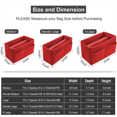 OMYSTYLE Purse Organizer Insert for Handbags