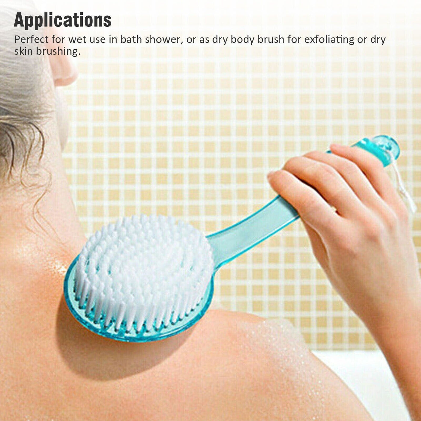 Long Handle Bath and Shower Body Massage Brush