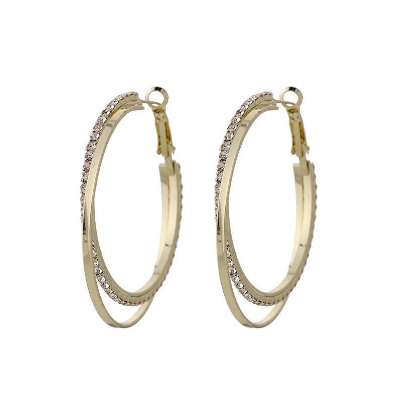 Diamond Simple Bracelet Eardrop Earrings