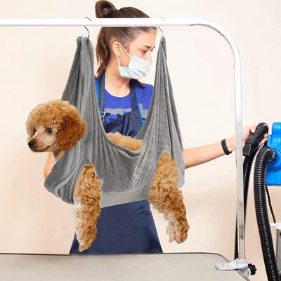 Pet Dog & Cat Grooming Hammock Harness, Restraint Bag Helper, Breathable Dogs Grooming & Trimming Hammock Helper