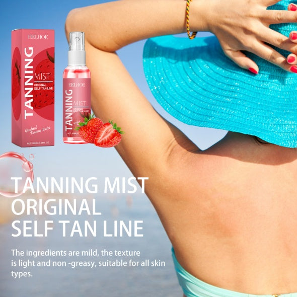 Strawberry Tanning Mist Spray and Moisturizing Skincare