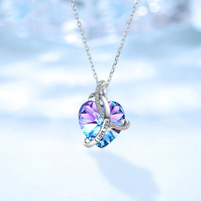 European and American Fashion Love Crystal Necklace