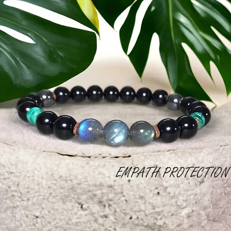 8mm Beaded Gemstone  Bracelet