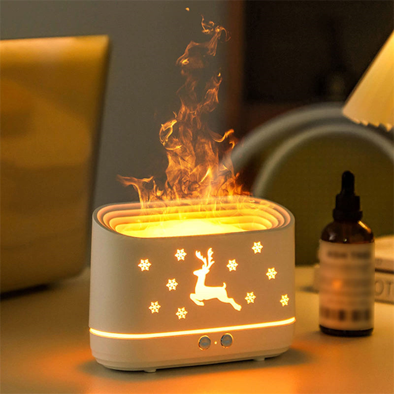 Elk Flame Humidifier Diffuser Mute Household Atmosphere Lamp